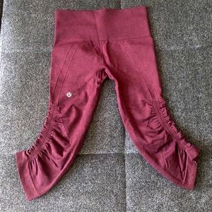 Lulu Lemon Epp & Flow Crop Burgundy